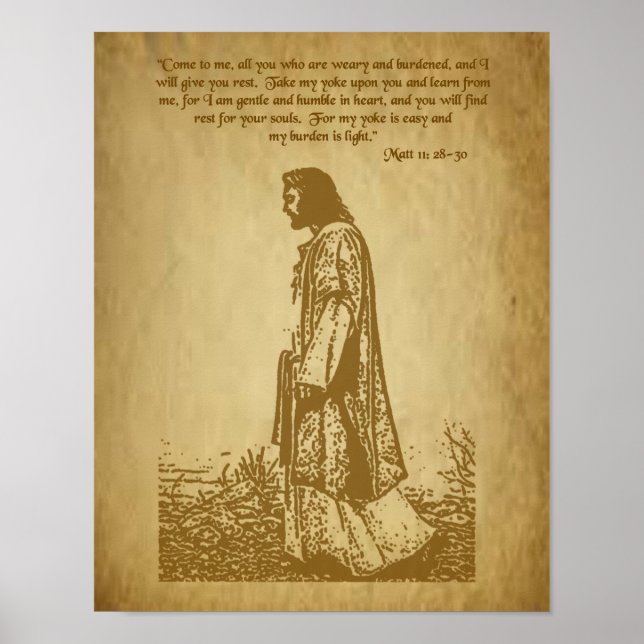 Poster Matthew 11 28-30 (Frente)
