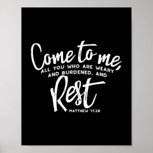 Poster Matthew 11 Bíblia Verse