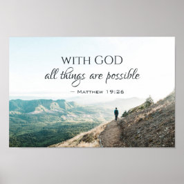 Poster Matthew 19:26 With God all things are possible