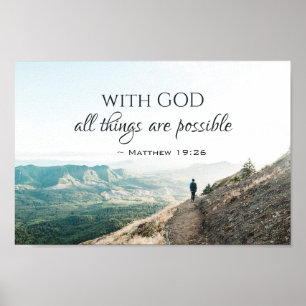 Poster Matthew 19:26 With God all things are possible