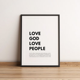 Poster Matthew 22:37-40 Pessoas de amor Deus