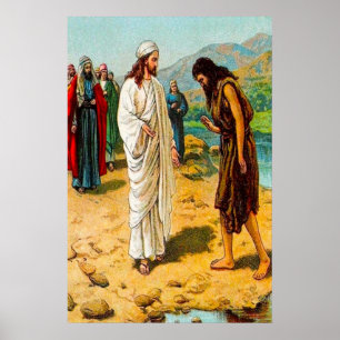 Poster Matthew 3:13-15 Jesus vem a John