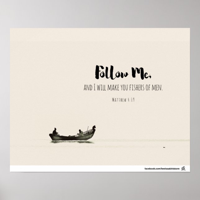 Poster Matthew 4:19 - Fishers of Men (Frente)