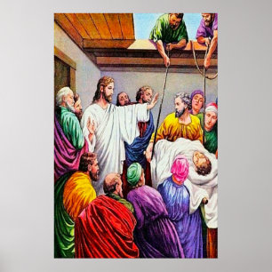 Pôster Matthew 9:1-8 Jesus perdoa e cura