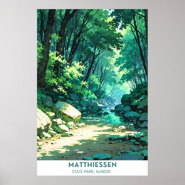Poster Matthiessen State Park, Illinois (Frente)
