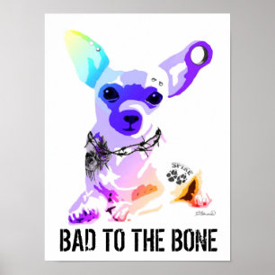 Pôster Mau aos tatuagens e à perfuração do cão de