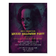 Mau de Halloween - Convite de festas de palhaço