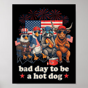 Poster Mau Dia Para Ser um Cachorro-Quente Divertido 4 de