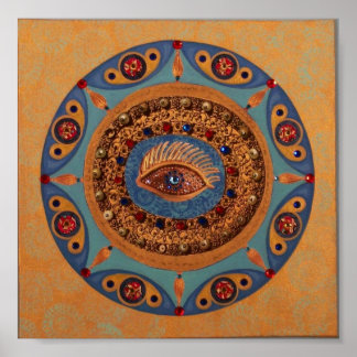 Pôster Mau Eye Mandala: Arte Original