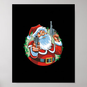 Poster mau pai com armas - natal engraçado