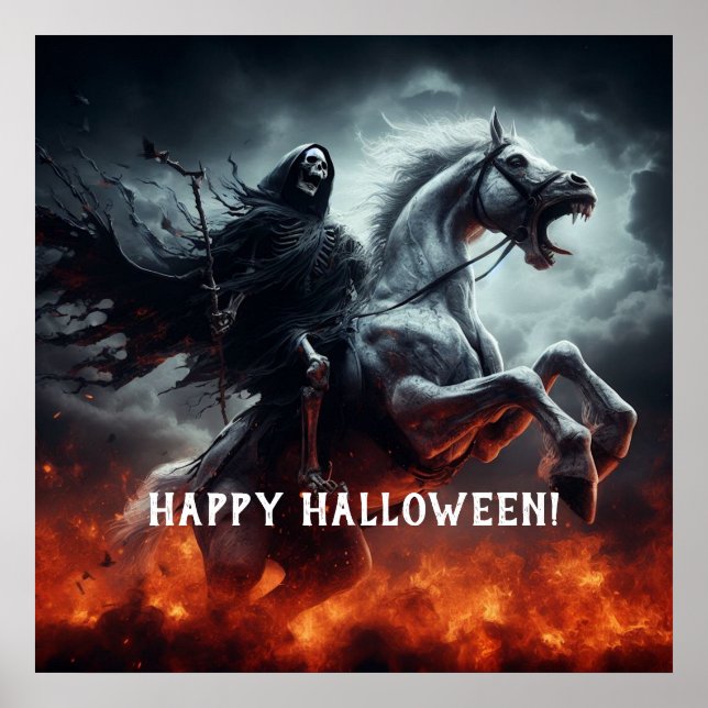 Poster Mau Pale Horse e Morte Halloween (Frente)