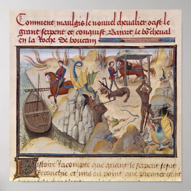 Poster Maugis Fighting the Serpent (Frente)