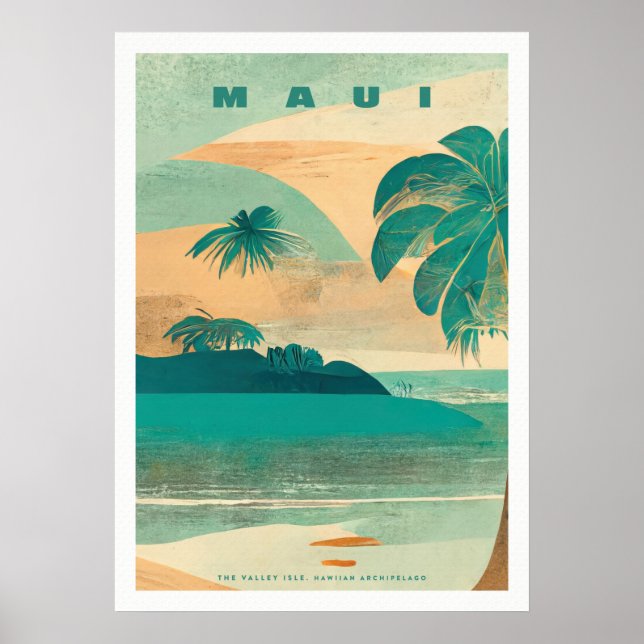 Poster Maui da Ilha Tropical (Frente)
