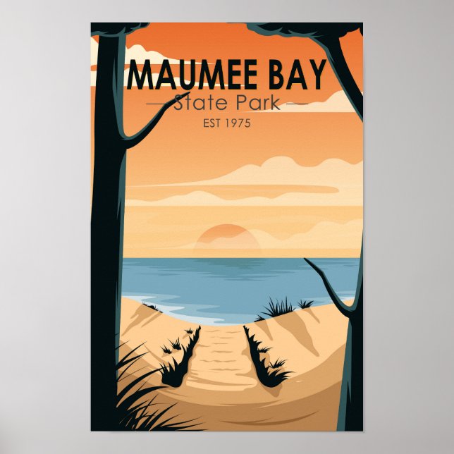 Poster Maumee Bay State Park Ohio Vintage (Frente)