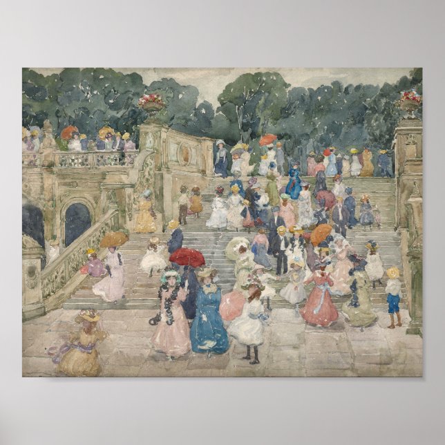 Poster Maurice Prendergast - The Terrace Bridge, Central (Frente)