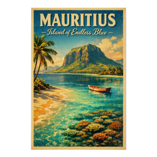 Pôster MAURÍCIAS – Ilha de Azul Sem Fim (Frente)