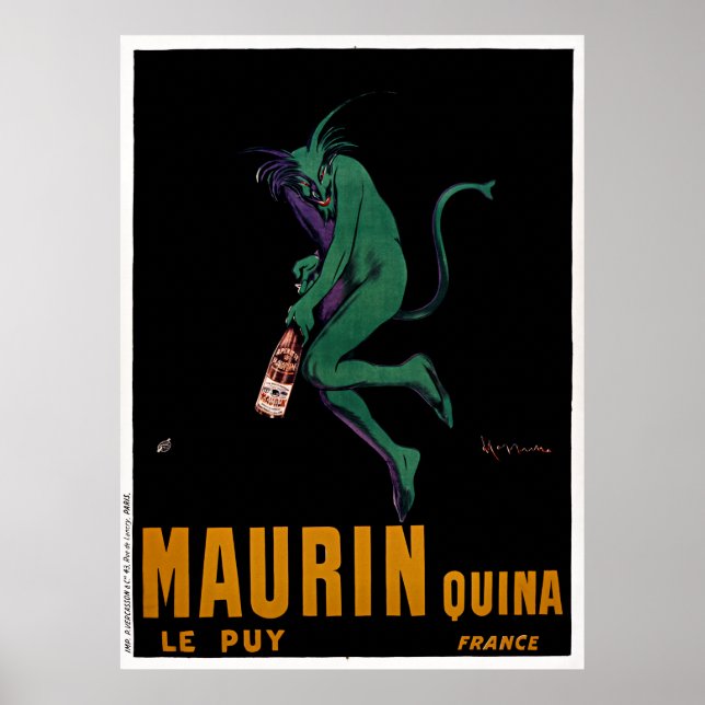 Poster Maurin Quina Green Devil de Cappiello (Frente)