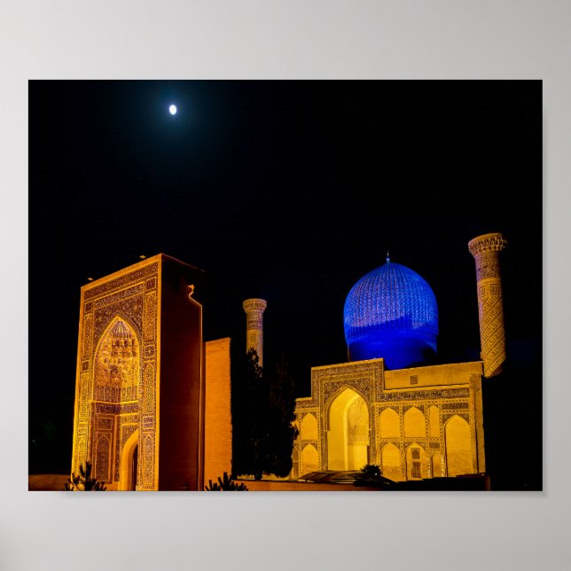 Poster Mausoléu de Amir Timur - Samarkand, Usbequistão (Frente)