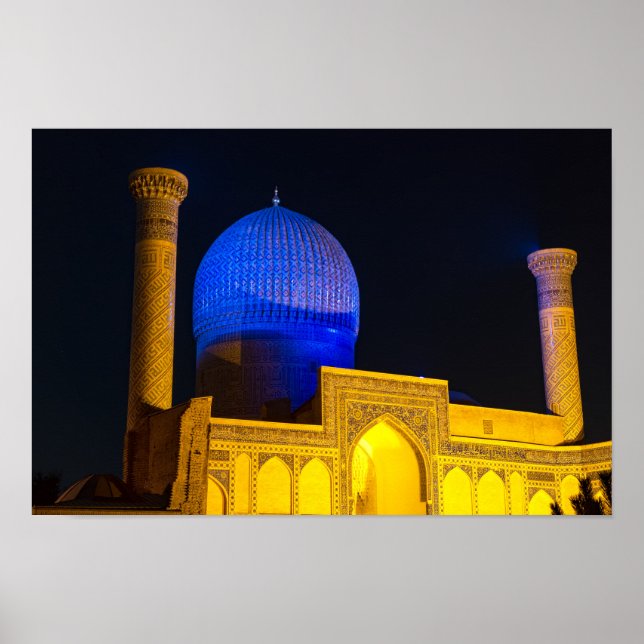 Poster Mausoléu de Amir Timur - Samarkand, Usbequistão (Frente)