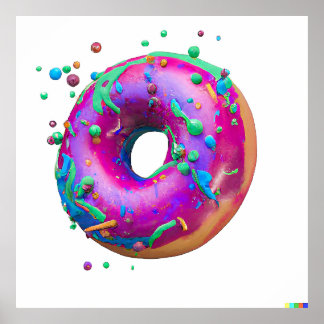 Poster "Mauve Donut Delight" Printable Art