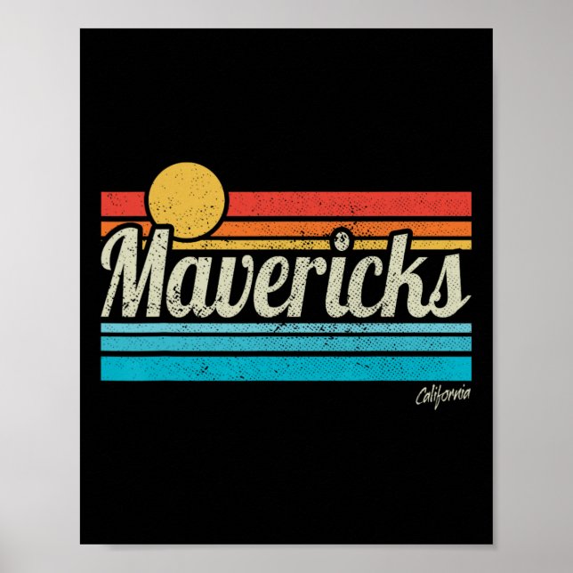 Poster Mavericks California Retro Sunset Surf Trip I Love (Frente)