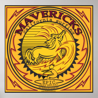 POSTER MAVERICKS CALIFÓRNIA SURFBREAK