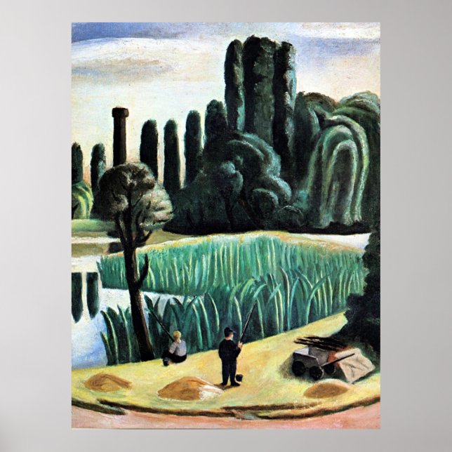 Poster Max Beckmann - Capa de Passagem com Poplares, bela (Frente)