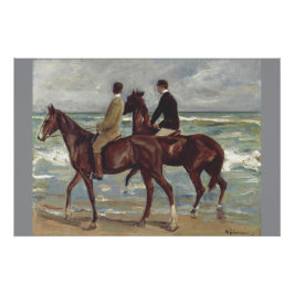 Pôster Max Liebermann: Dois Cavaleiros na Arte da Praia