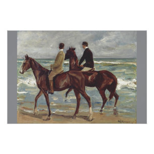 Pôster Max Liebermann: Dois Cavaleiros na Arte da Praia