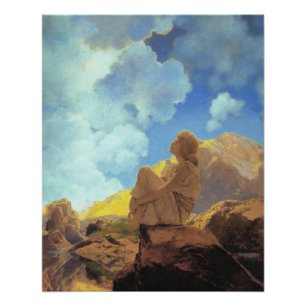 Pôster Maxfield Parrish Manhã 1922 Nuvem Azul Arte Fina