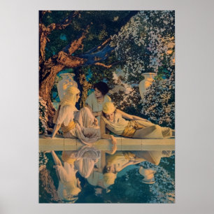 Poster Maxfield Parrish O Jardim de Alá 1918 Arte Fina