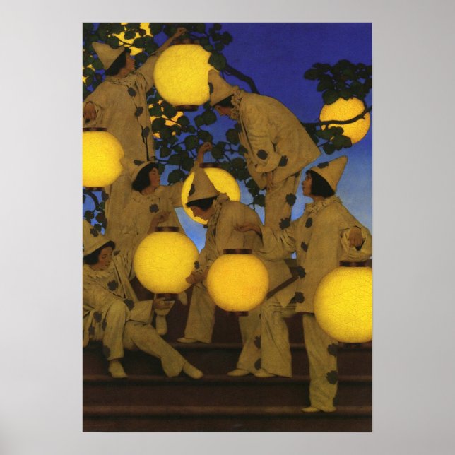 Poster Maxfield Parrish Os Portadores de Lanternas 1908 V (Frente)