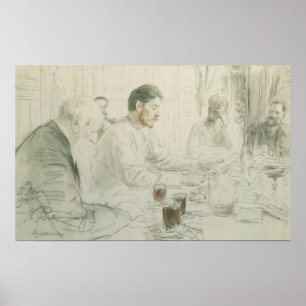 Pôster Maxim Gorky  Reading his Poem 'Children of