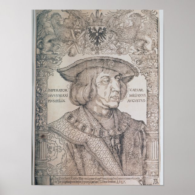 Poster Maximilian I, Imperador da Alemanha , 1518 (Frente)
