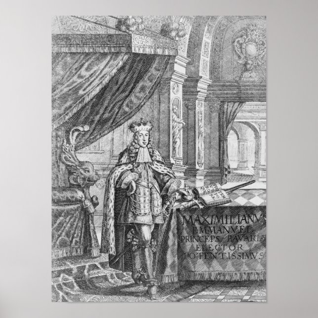 Pôster Maximilian II Emanuel , Eleitor Bavaria (Frente)