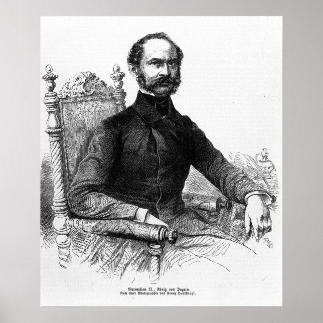 Pôster Maximilian II , Rei da Baviera (Frente)