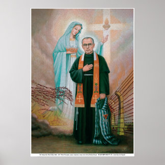 Poster Maximilian Maria Kolbe, mártir da caridade