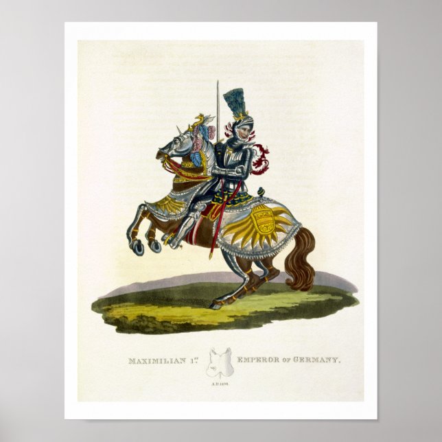 Pôster Maximiliano I, rei da Alemanha e o Santo Empregado (Frente)