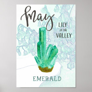 Poster May Birthday Emerald e Lily do Vale