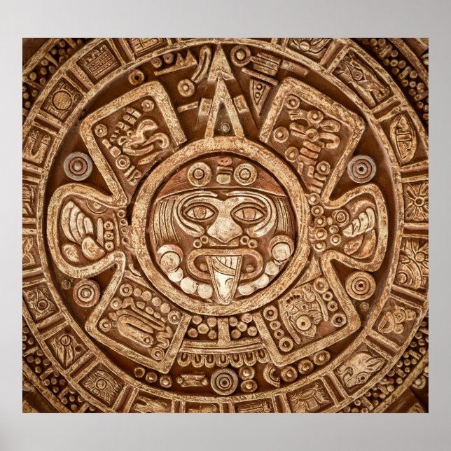 Poster Maya Tribal Pagan: Textura Ornamental (Frente)