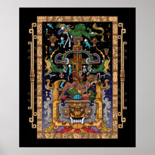 Poster Mayan Astronauta King Pakal