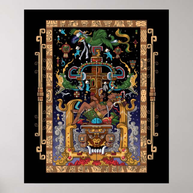 Poster Mayan Astronauta King Pakal (Frente)