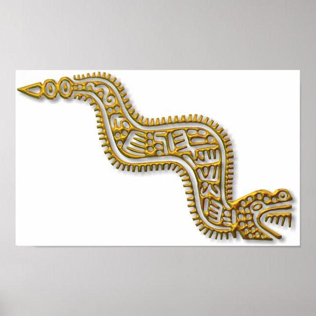 Pôster Mayan Serpent-gold (Frente)