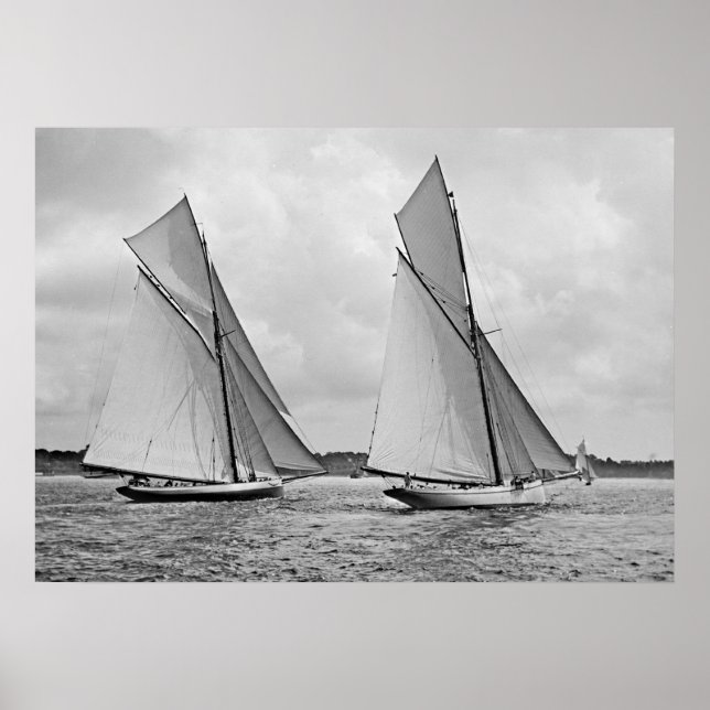 Pôster Mayflower and Galatea Start America's Cup 1886 (Frente)