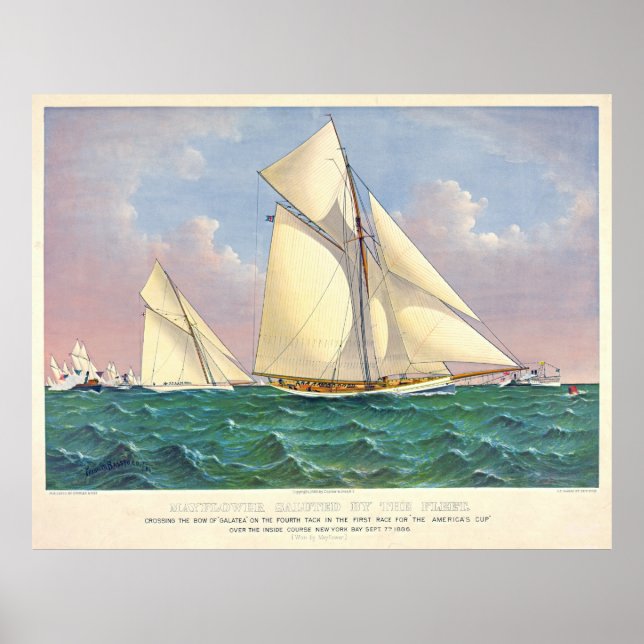 Poster Mayflower Beats Galatea 1886 (Frente)