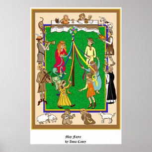 Poster Maypole, Fayre Medieval