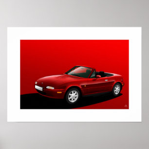 Poster Mazda MX-5, Miata, Eunos Roadster