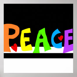 Poster MAZIPOODLES Peace Rainbow