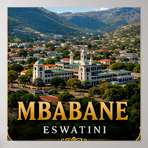 Poster Mbabane Vales Verdes e Terras Altas de Eswatini