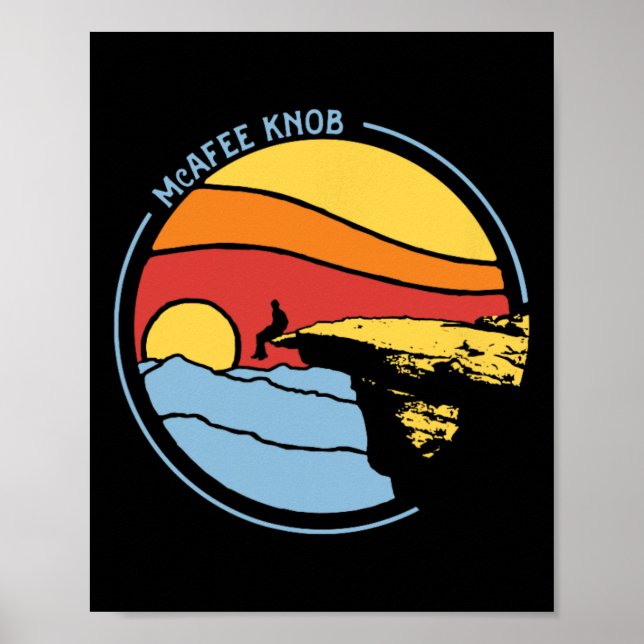 Poster Mcafee's Knob Trail Hiking Giant Star Roanoke Grap (Frente)